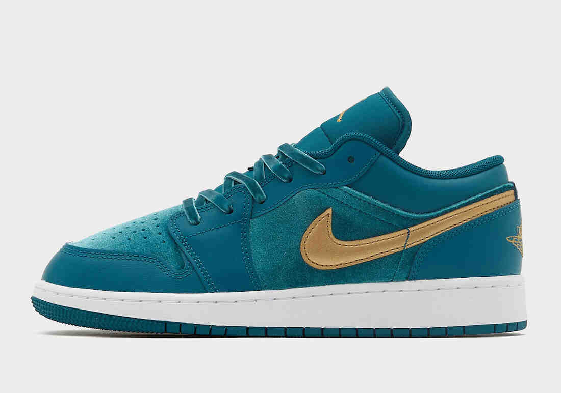 Air Jordan 1 Low GS Velvet Geode Teal FB9896-300