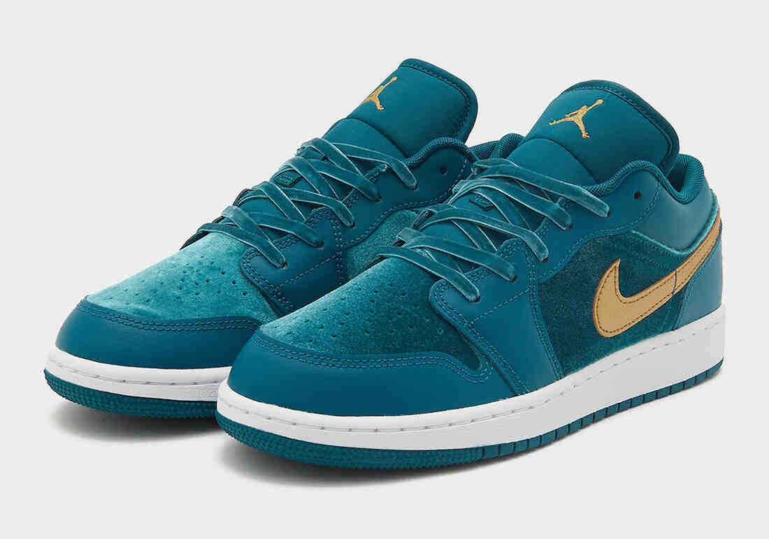 Air Jordan 1 Low GS Velvet Geode Teal FB9896-300