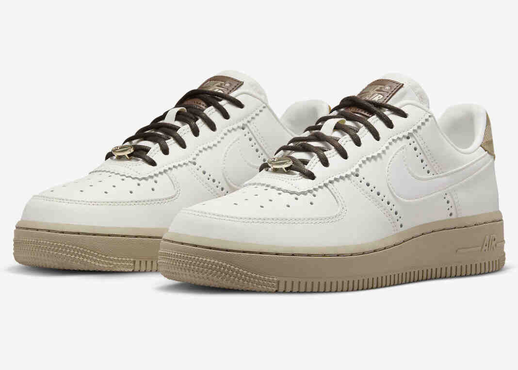 耐克在 Air Force 1 Low 上使用了 “布洛克 “装饰风格