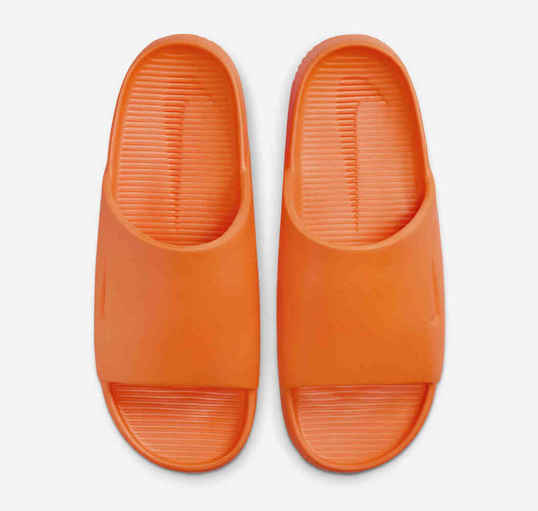 Nike Calm Slide Orange Top View and Insole