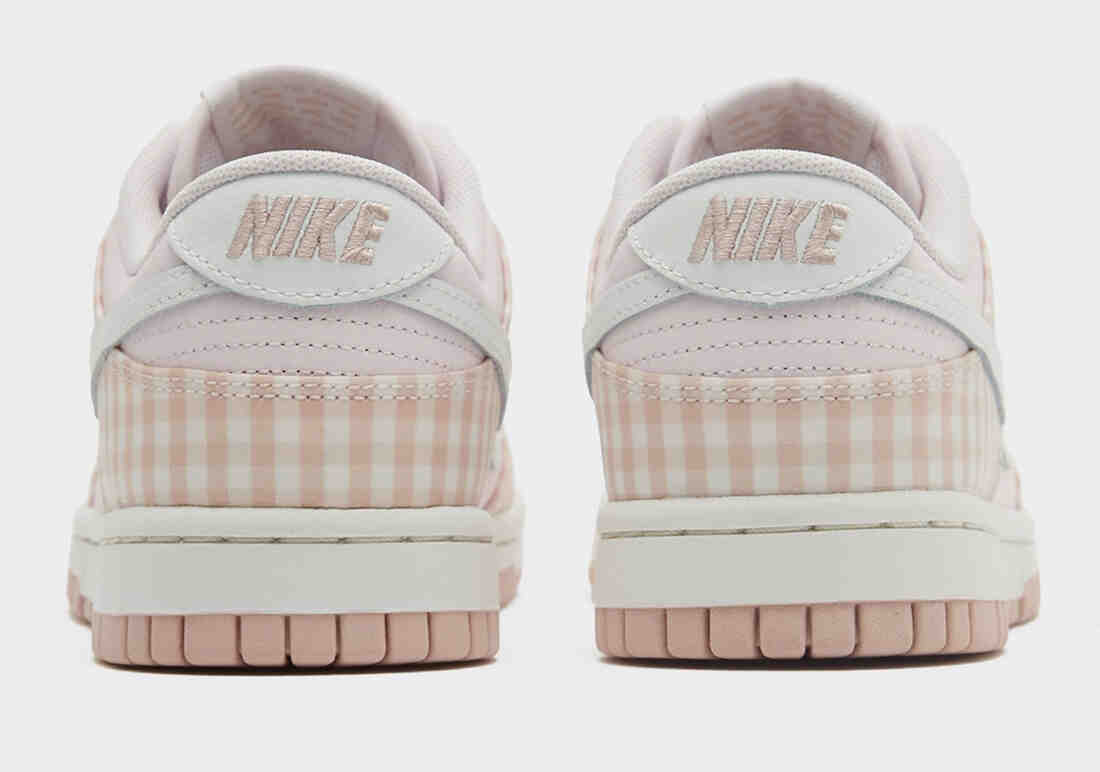 Nike Dunk Low Pink Gingham Heels