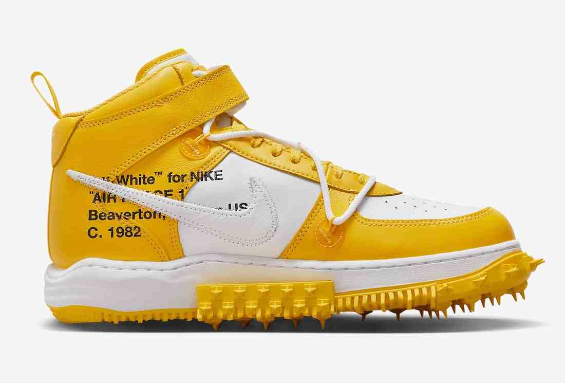 Off-White Nike Air Force 1 Mid Varsity Maize DR0500-101