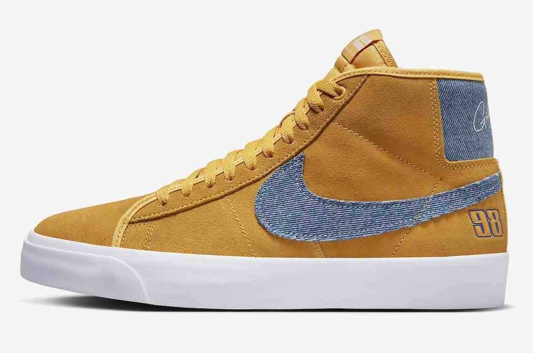 Nike SB Blazer Mid, Nike SB Blazer, Nike SB, NIKE, Blazer Mid, Blazer - Grant Taylor的Nike SB Blazer Mid Pro GT将以“大学金色”发布。