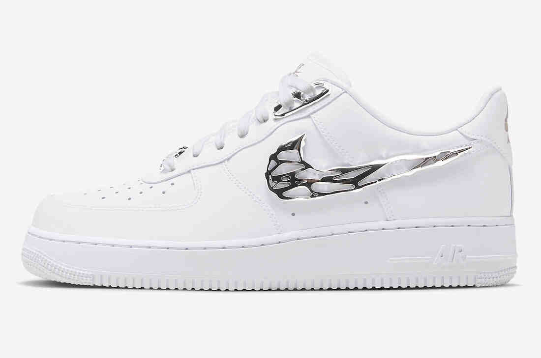 运动鞋, 耐克, Swoosh, Nike Air Force 1 Low, Nike Air Force 1, FORCE 1, Air Force 1 Low, Air Force 1 - 耐克推出 Air Force 1 Low "熔融金属 "配饰