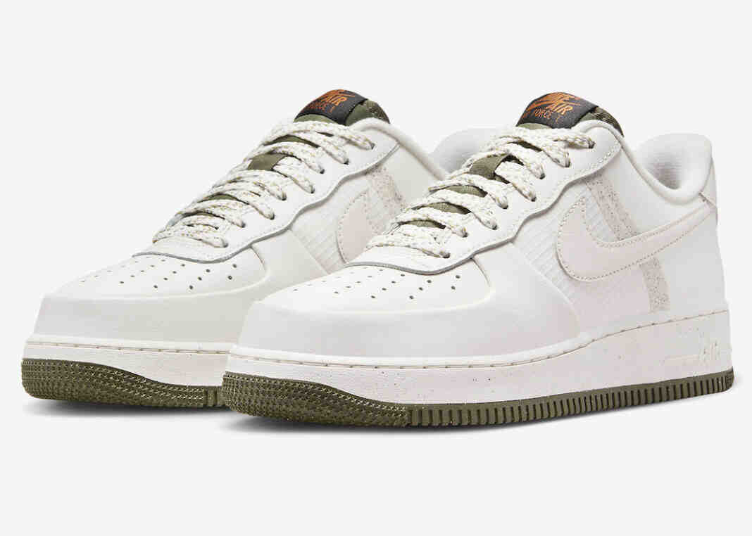 Nike Air Force 1低帮加强版“军械绿”将于2023年10月发布。