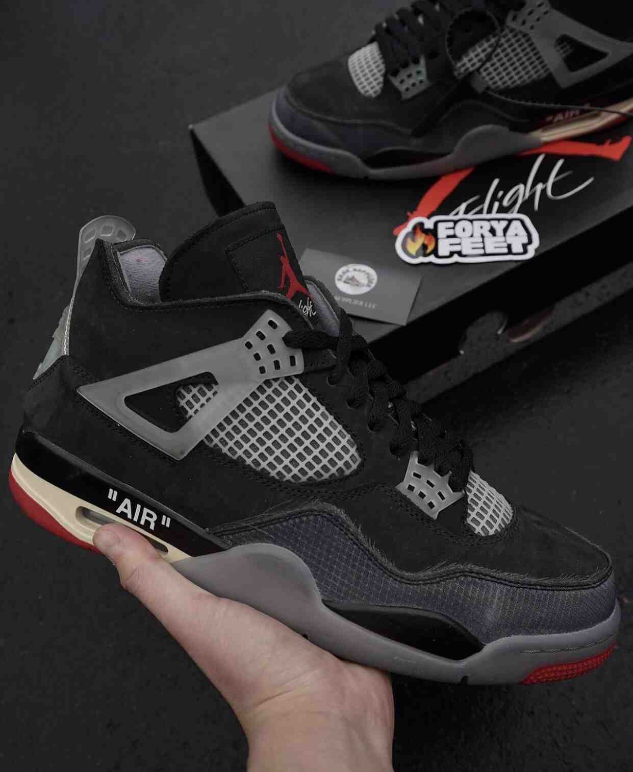 Off-White Air Jordan 4 Bred Sample 2019 Virgil Abloh not releasing detailed photos