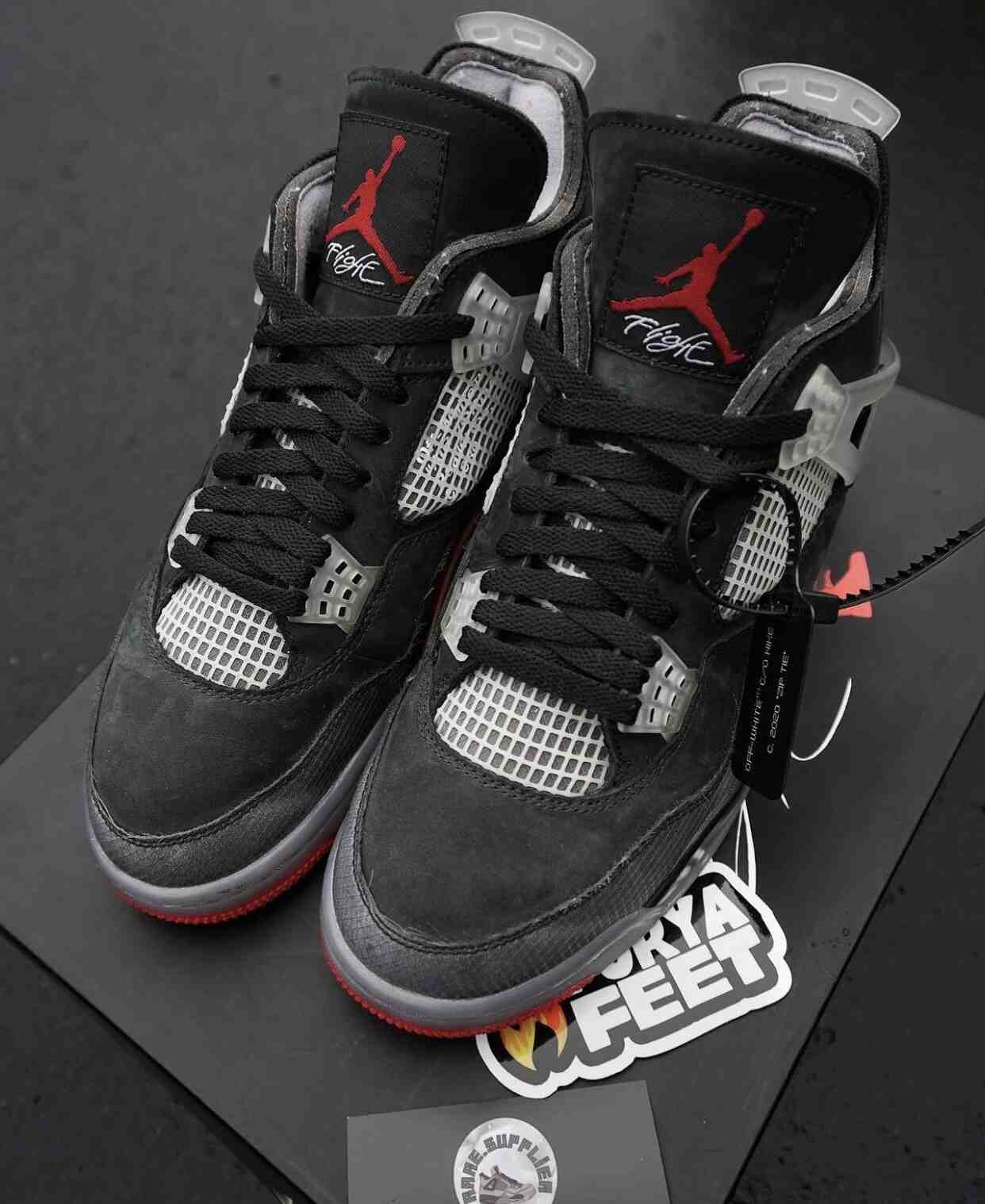 Off-White Air Jordan 4 Bred Sample 2019 Virgil Abloh not releasing detailed photos