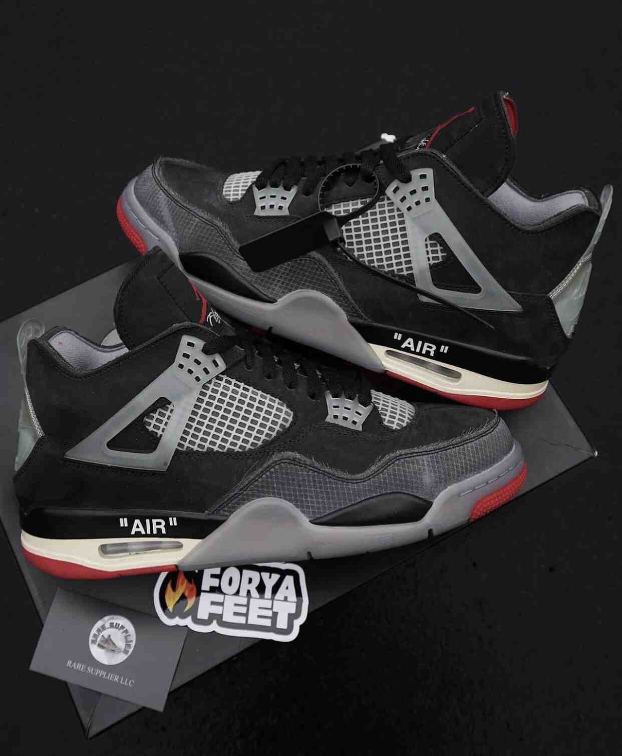 Off-White x Air Jordan 4, OFF-WHITE x, Jordan, Bred, Air Jordan 4 Bred, Air Jordan 4, Air Jordan - Off-White x Air Jordan 4 "Bred "样品的详细介绍