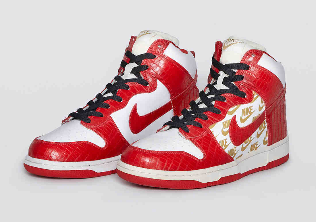 SUPREME X, Supreme, Nike SB Dunk High, Nike SB Dunk, Nike SB, NIKE, Dunk High, Dunk - Pharrell的JOOPITER拍卖稀有的Supreme x Nike SB Dunk High原型鞋。