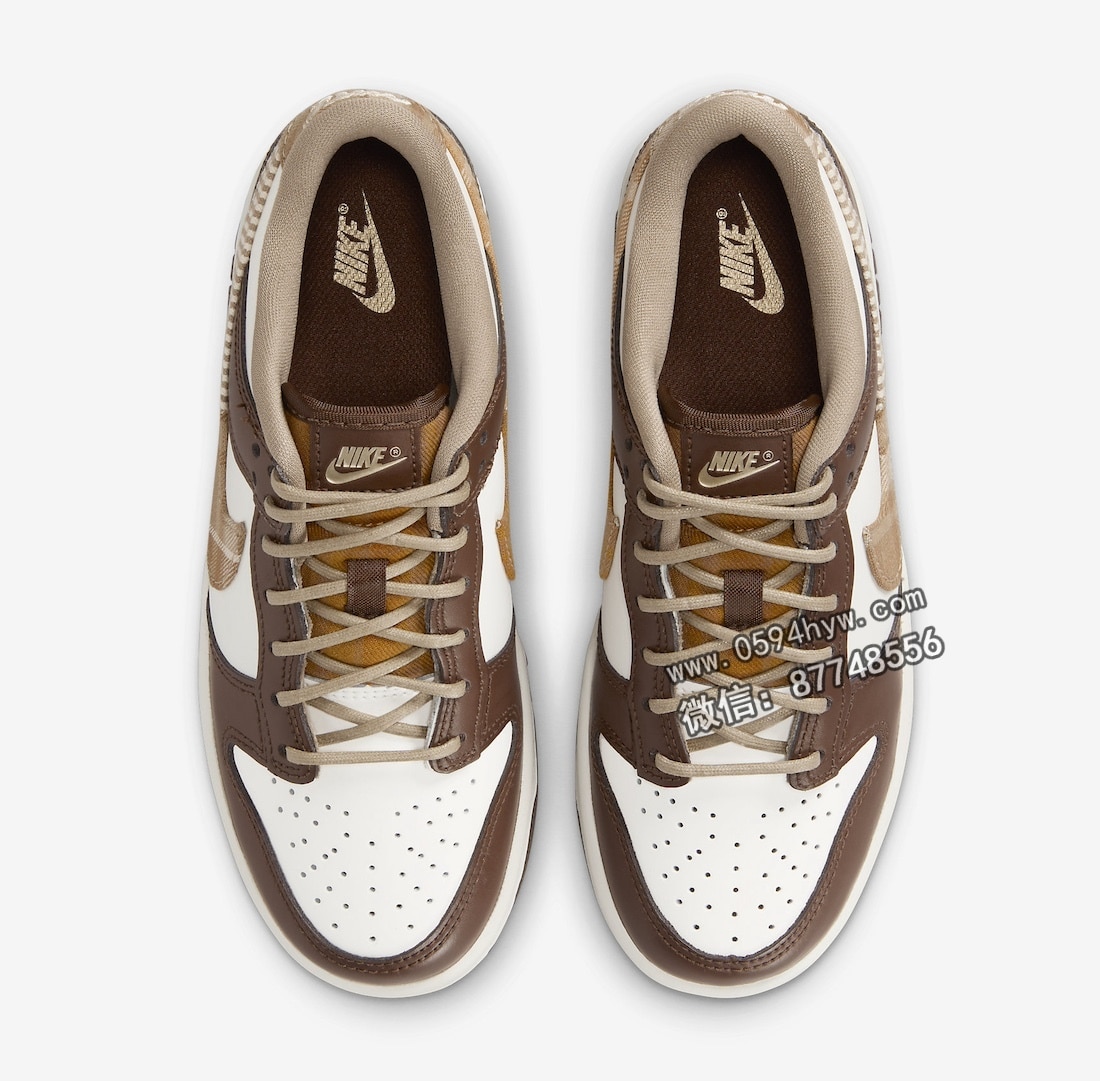 Swoosh, NIKE, GS, FV3653-191, Dunk Low, Dunk, Brown Plaid - 「美拉德」穿搭新选择！Dunk Low 新配色下月登场！