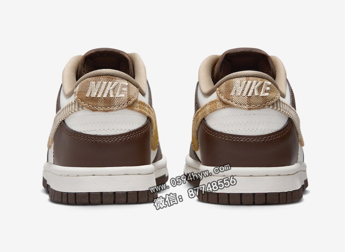 Swoosh, NIKE, GS, FV3653-191, Dunk Low, Dunk, Brown Plaid - 「美拉德」穿搭新选择！Dunk Low 新配色下月登场！