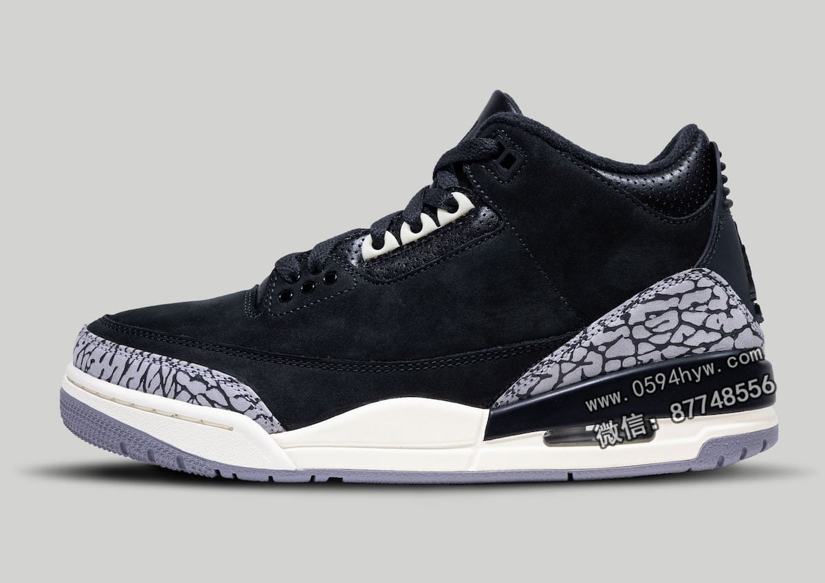 WMNS, Off Noir, Jordan, AJ3, AJ, Air Jordan 3, Air Jordan - 华丽首发倒计时！限量版AJ3 “黑水泥”隆重登场！