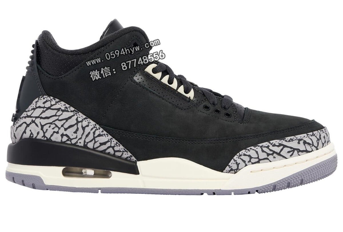 WMNS, Off Noir, Jordan, AJ3, AJ, Air Jordan 3, Air Jordan - 华丽首发倒计时！限量版AJ3 “黑水泥”隆重登场！