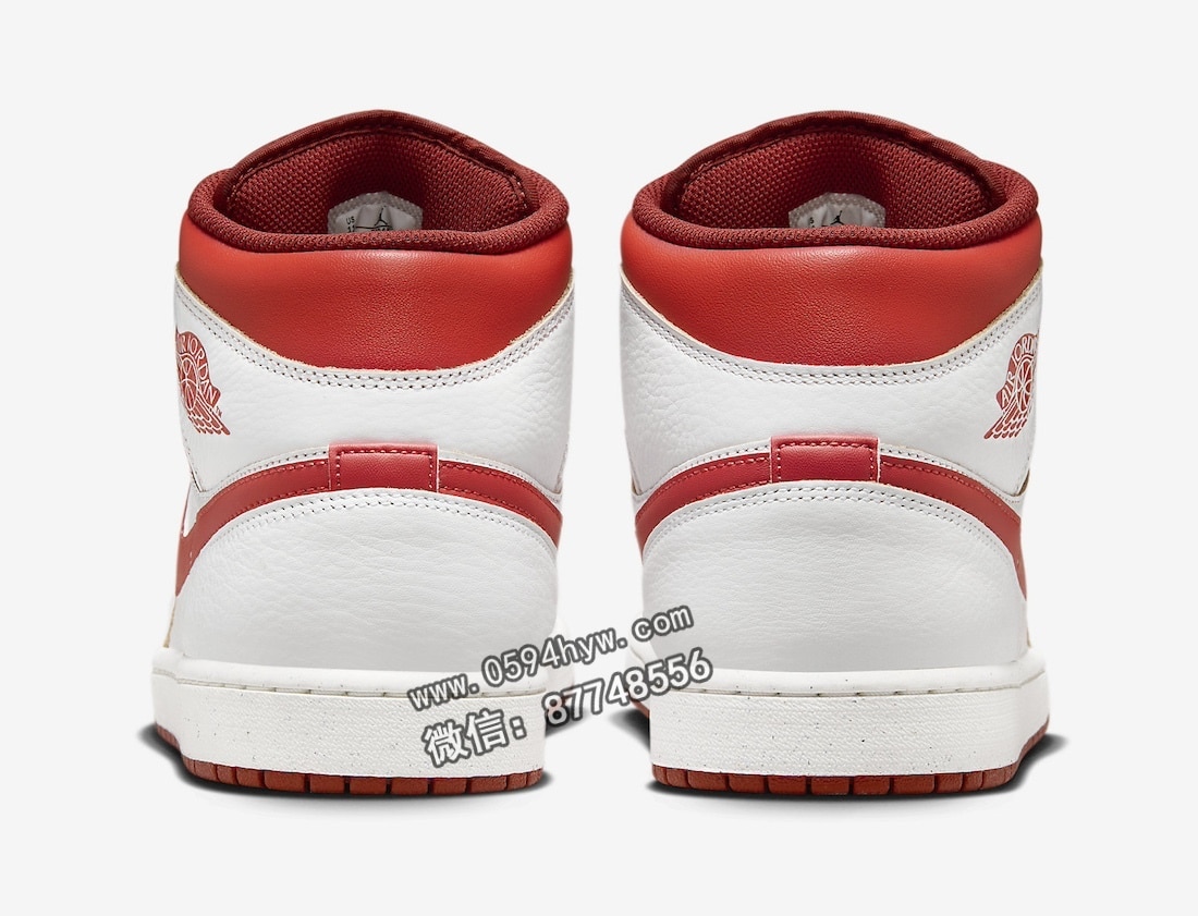 高帮, 篮球鞋, FJ3458-160, Dune Red, Aj1, AJ, Air Jordan 1 Mid - 强烈 OG 风格！全新"红白"AJ1 如何评分？