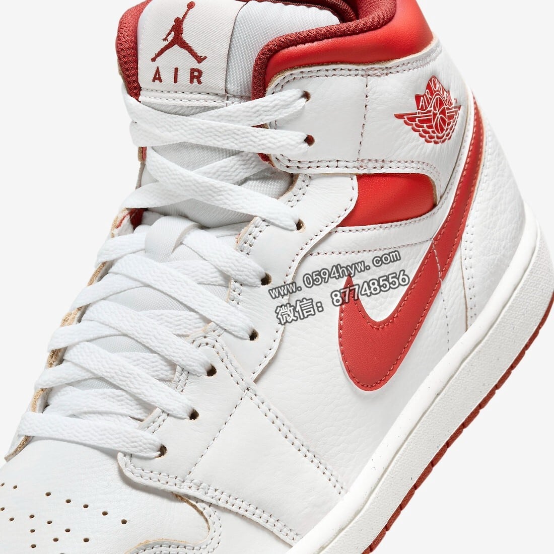 高帮, 篮球鞋, FJ3458-160, Dune Red, Aj1, AJ, Air Jordan 1 Mid - 强烈 OG 风格！全新"红白"AJ1 如何评分？