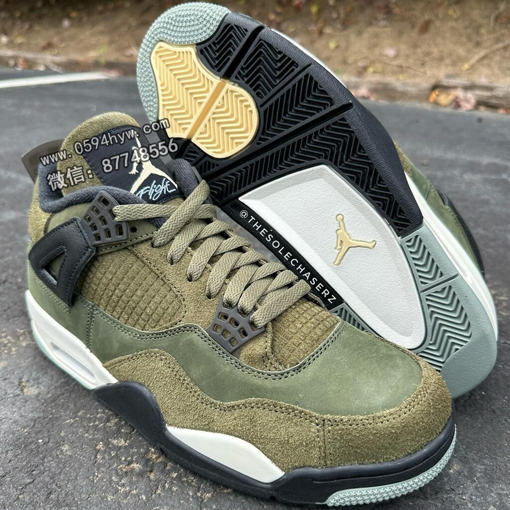 Olive, Jordan, Craft, AJ4, AJ, Air Jordan 4, Air Jordan - 惊艳至极！"小胜利者"AJ4最新样品曝光！