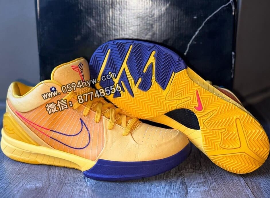 科比4代, Swoosh, Nike Kobe 4 Protro, Nike Kobe 4, NIKE, Lakers, Kobe 4, Kobe - "湖人"科比4代球鞋正式亮相！你会给这款球鞋打几分的颜值评价？