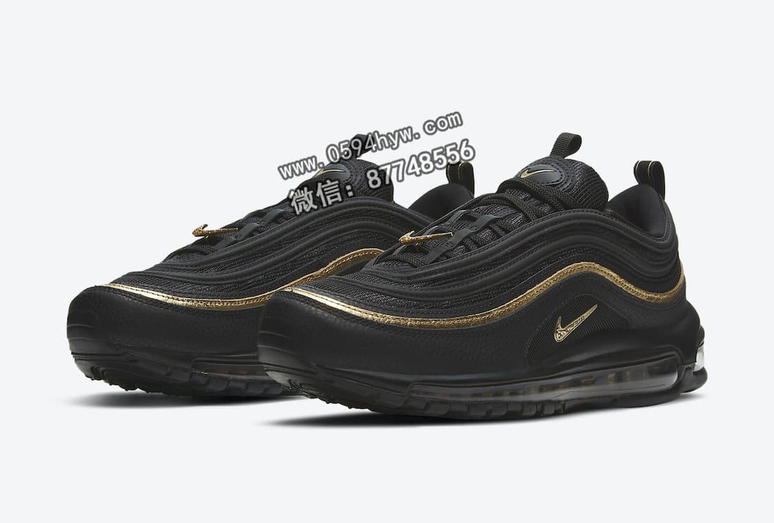 耐克, Swoosh, Nike Air Max 97, Nike Air, Air Max 97, Air Max, AI - 耐克Air Max 97以黑色和金属金色回归