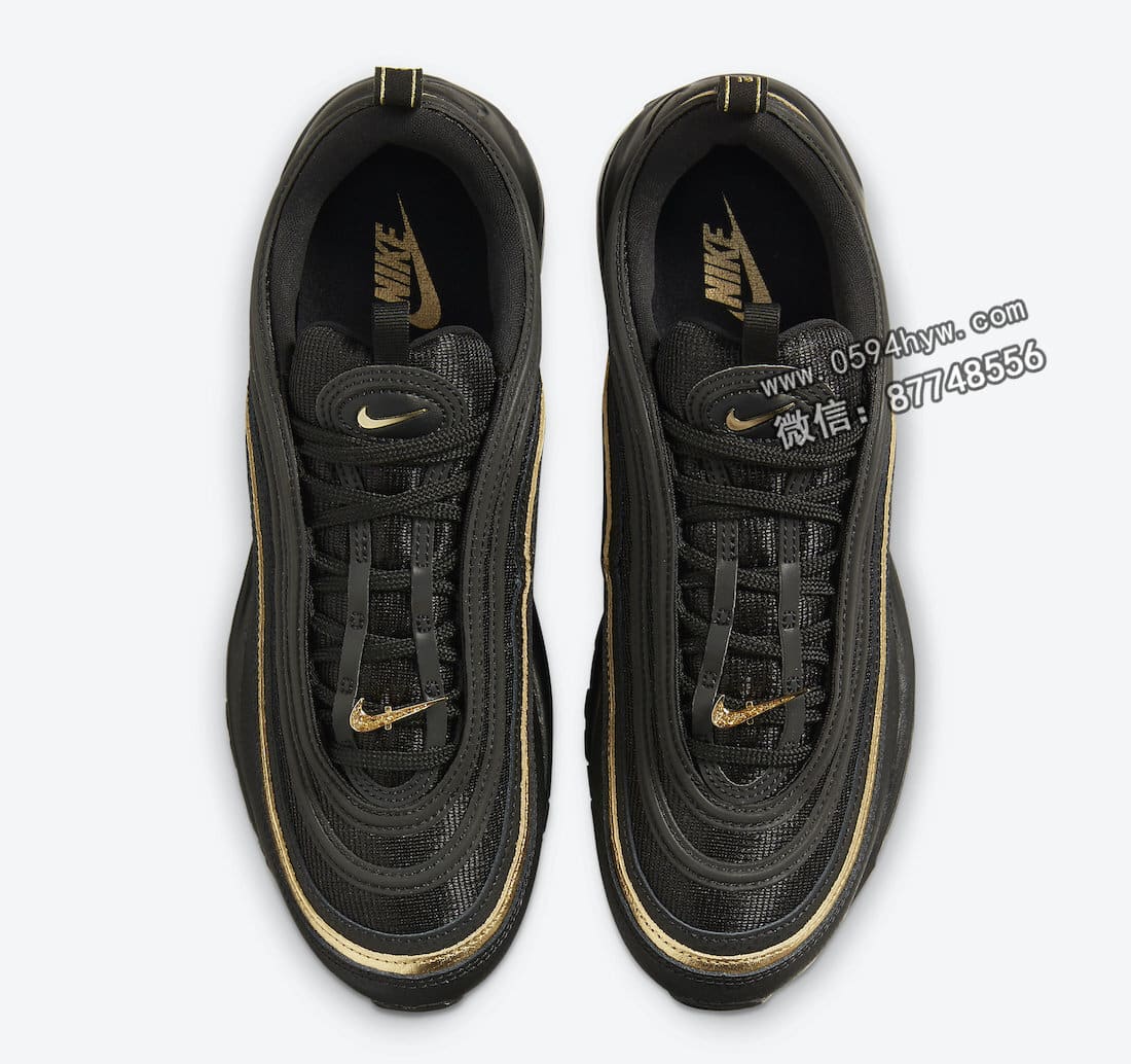 耐克, Swoosh, Nike Air Max 97, Nike Air, Air Max 97, Air Max, AI - 耐克Air Max 97以黑色和金属金色回归