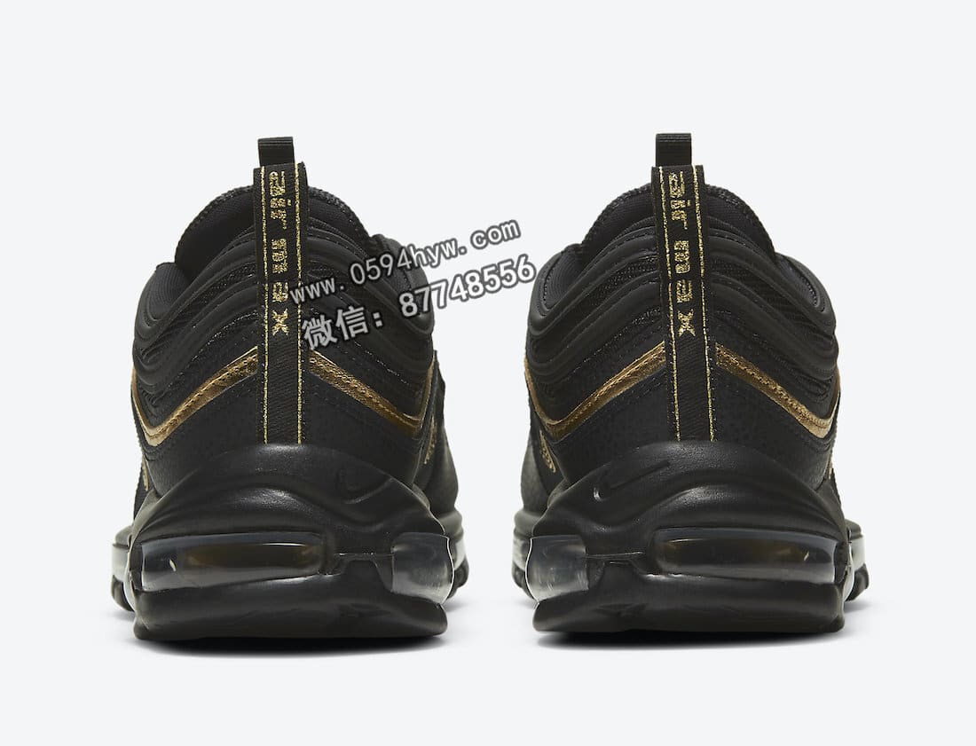 耐克, Swoosh, Nike Air Max 97, Nike Air, Air Max 97, Air Max, AI - 耐克Air Max 97以黑色和金属金色回归