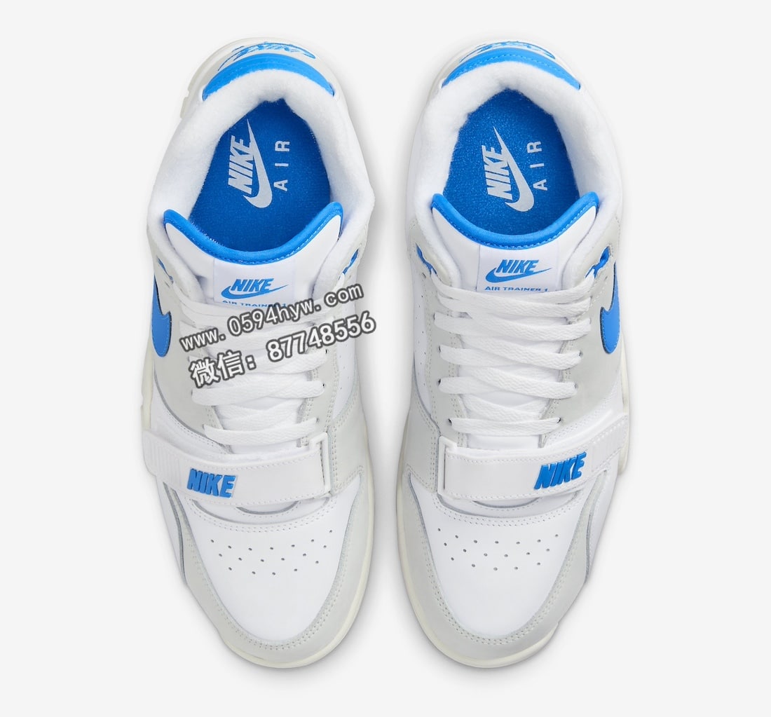 运动鞋, 耐克, Swoosh, Nike Air Trainer 1, Nike Air Trainer, Nike Air, NIKE - 耐克空中训练师1代“白色/光影蓝”将于2024年春季发布