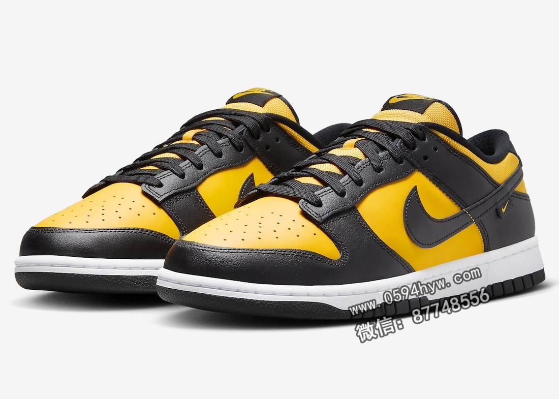 耐克, Swoosh, Nike Dunk Low, NIKE, Dunk Low, Dunk, Black - 2024年春季发售：耐克 Dunk Low“黑色/大学金黄”