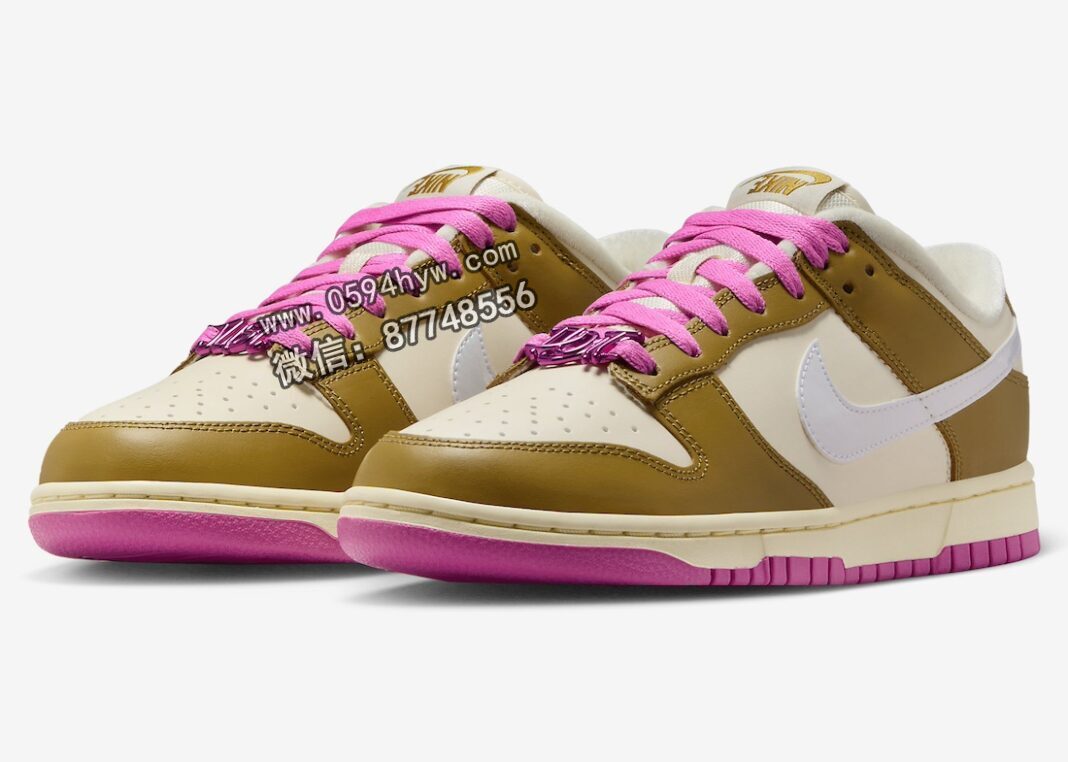 耐克Dunk Low “Just Do It”将以Bronzine和Playful Pink的配色发布