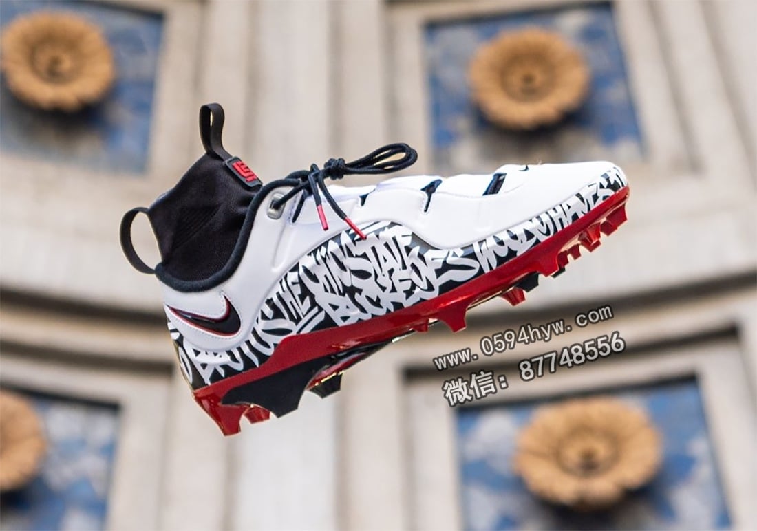 Nike LeBron 4 Graffiti, Nike LeBron 4, NIKE, LeBron James, LeBron 4, LEBRON, James - LeBron James Gifts Ohio State Nike LeBron 4 “Graffiti” PE Cleats