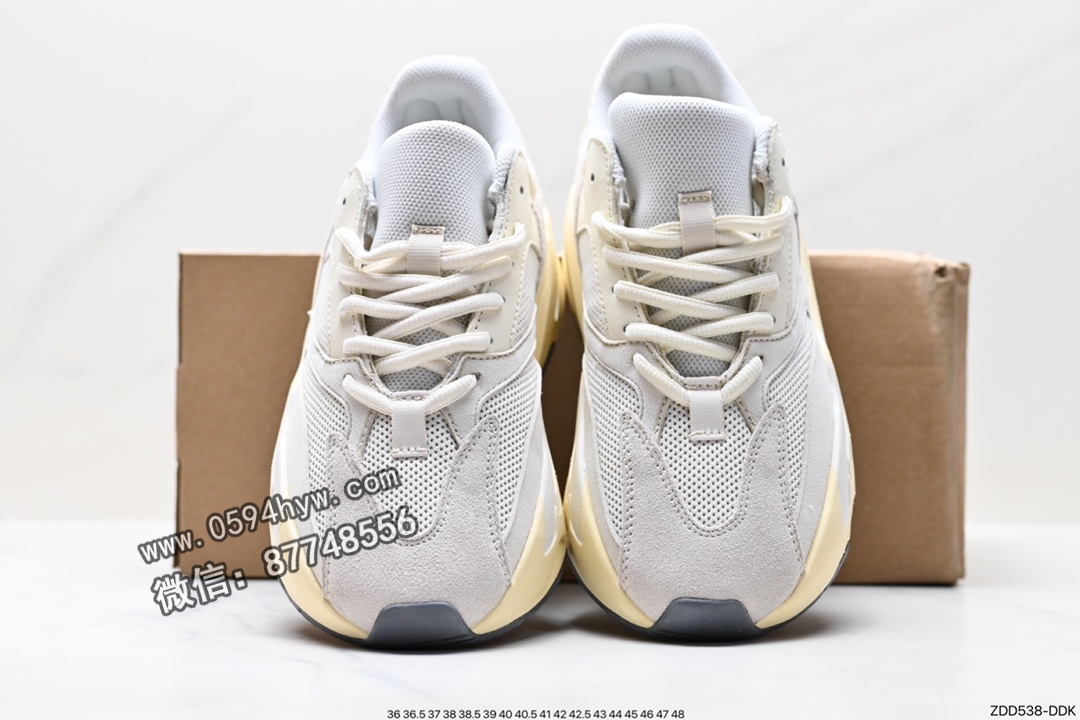 阿迪达斯, 老爹鞋, 复古老爹鞋, YEEZY 700, Yeezy, adidas Yeezy, Adidas - 阿迪达斯 Adidas YEEZY 700V2 'Static' 阿迪达斯椰子700二代复古老爹鞋 FV9922 灰白反光