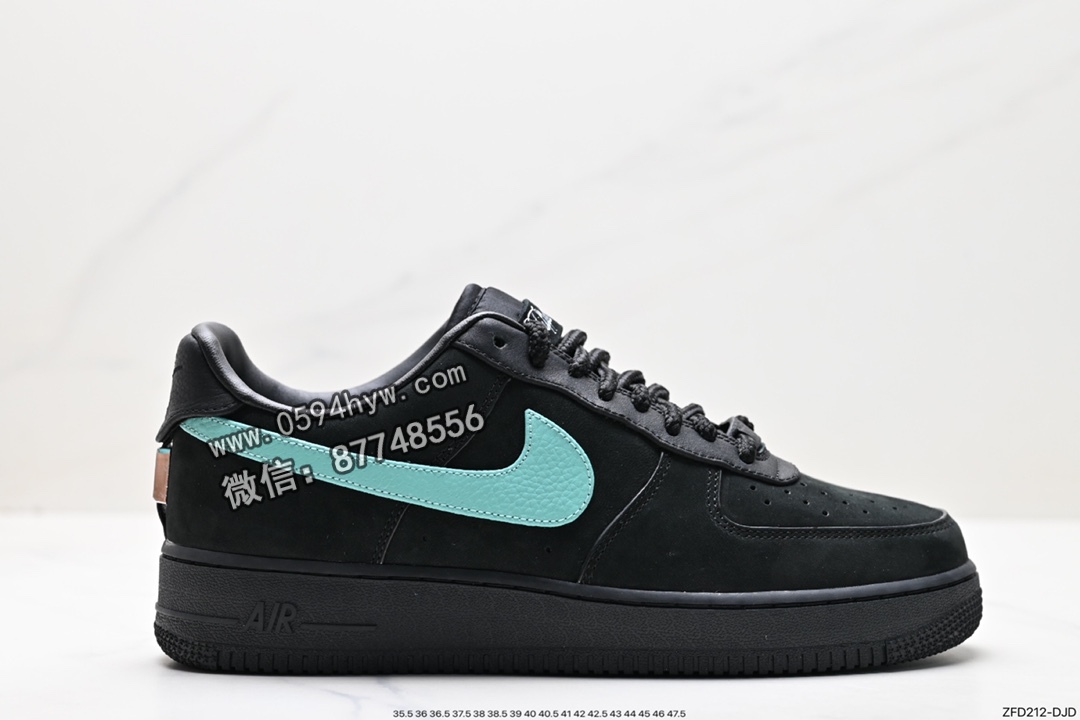 Tiffany & Co. x Nike Air Force 1 Low SP”1837″空军一号经典低帮百搭休闲运动板鞋“联名黑蒂芙尼蓝”DZ1382-001