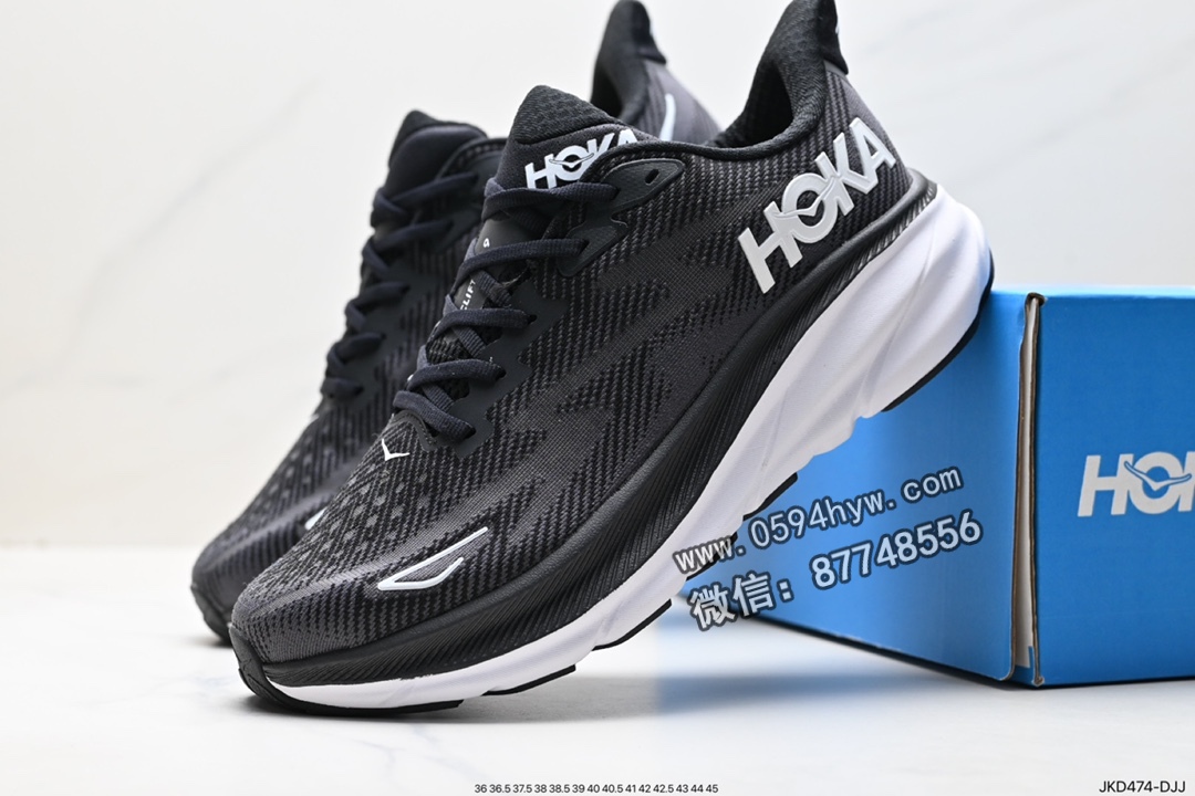 HOKA M CLIFTON 9 鞋子款式 1132210 尺码:36 36.5 37.5 38 38.5 39 40 40.5 41 42 42.5 43 44 45 ID:JKD474-DJJ