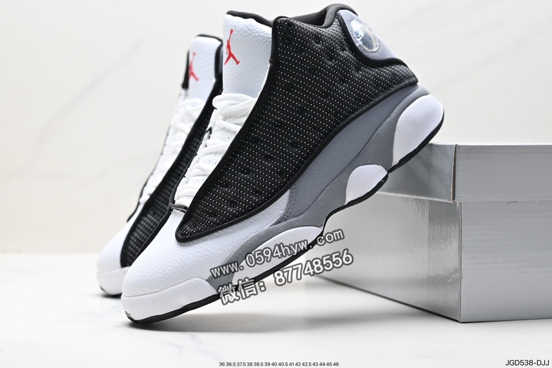 耐克, 篮球鞋, Jordan 13, Jordan, Air Jordan 13, Air Jordan 1, Air Jordan - 耐克 Air Jordan 13 XIII 中帮篮球鞋 灰色 货号：JGD538-DJJ