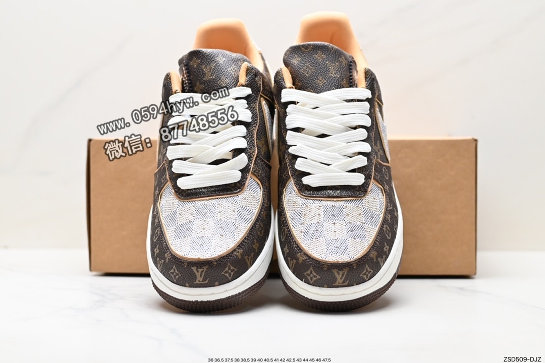 运动鞋, 联名, 板鞋, Louis Vuitton, Air force1 LOW - Louis Vuitton x Air Force1 Low LV x空军低帮联名板鞋 “黑色” 货号：1A9VA7