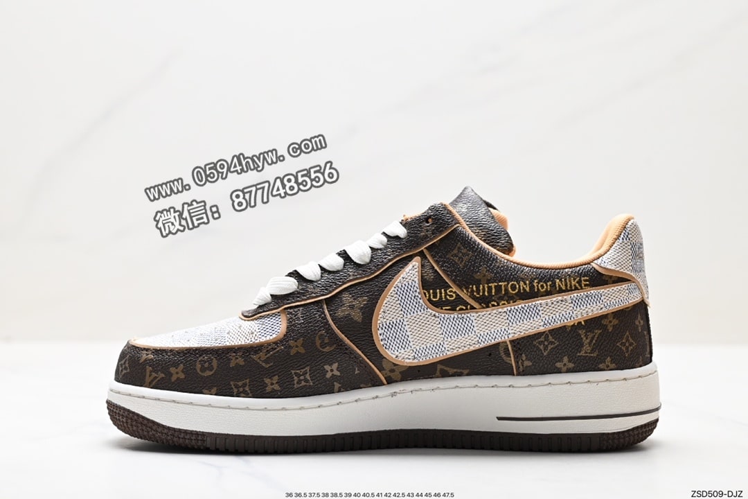 运动鞋, 联名, 板鞋, Louis Vuitton, Air force1 LOW - Louis Vuitton x Air Force1 Low LV x空军低帮联名板鞋 “黑色” 货号：1A9VA7