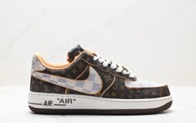 Louis Vuitton x Air Force1 Low LV x空军低帮联名板鞋 “黑色” 货号：1A9VA7