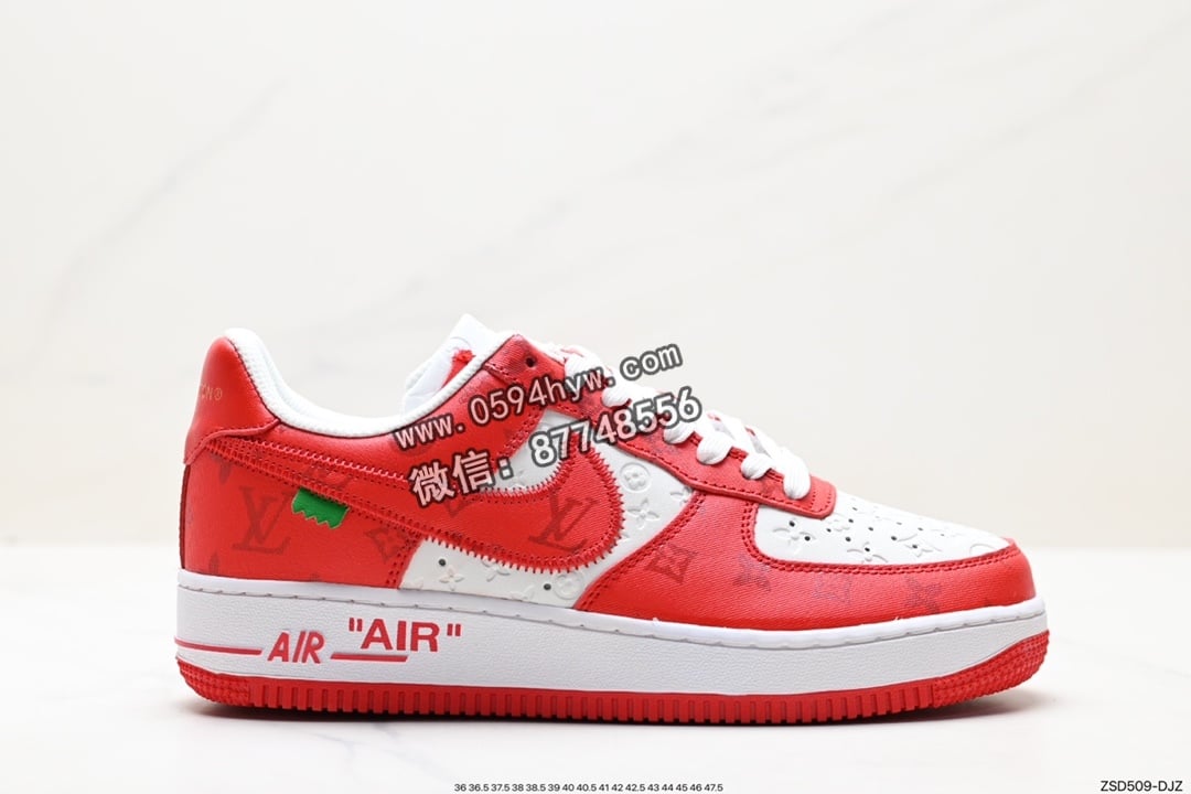 Louis Vuitton x Air Force1 Low LV x 空军低帮联名板鞋 “黑色” 货号：1A9VA7