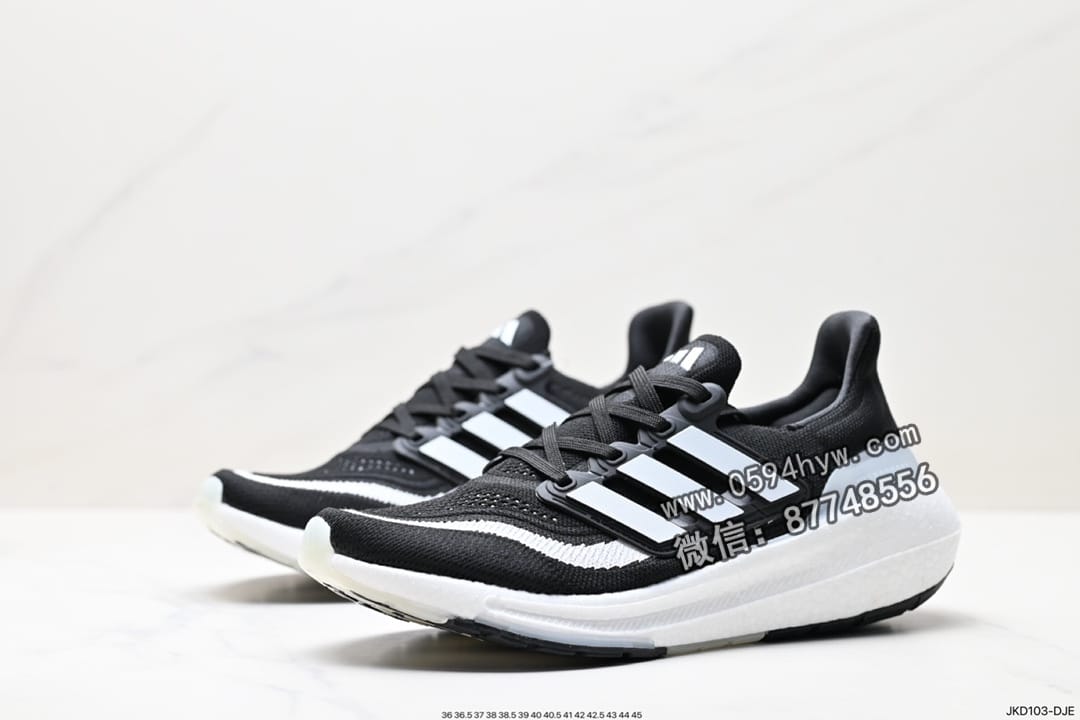 跑鞋, 跑步鞋, 慢跑鞋, Ultraboost, Boost, Adidas - Adidasidas ULTRABOOST LIGHT 轻弹系列 低帮袜套式 针织透气 缓震 休闲运动 慢跑鞋 白蓝橙 货号:HQ6339 尺码：36-45 ID:JKD103-DJE