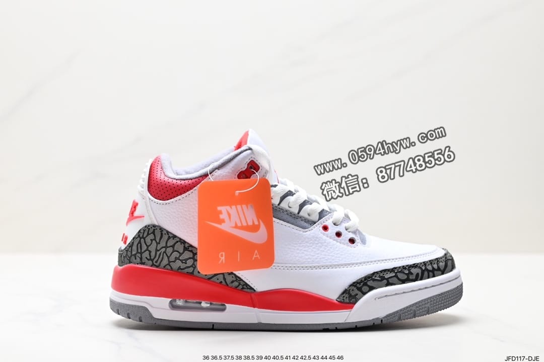 品牌：Air Jordan系列：3 Retro鞋子类型：篮球鞋鞋帮高度：未提及颜色：白灰棕货号：DA3595-100