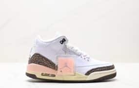 Air Jordan 3 Retro “Hide and Sneak” 白灰棕 篮球鞋货号：DA3595-100