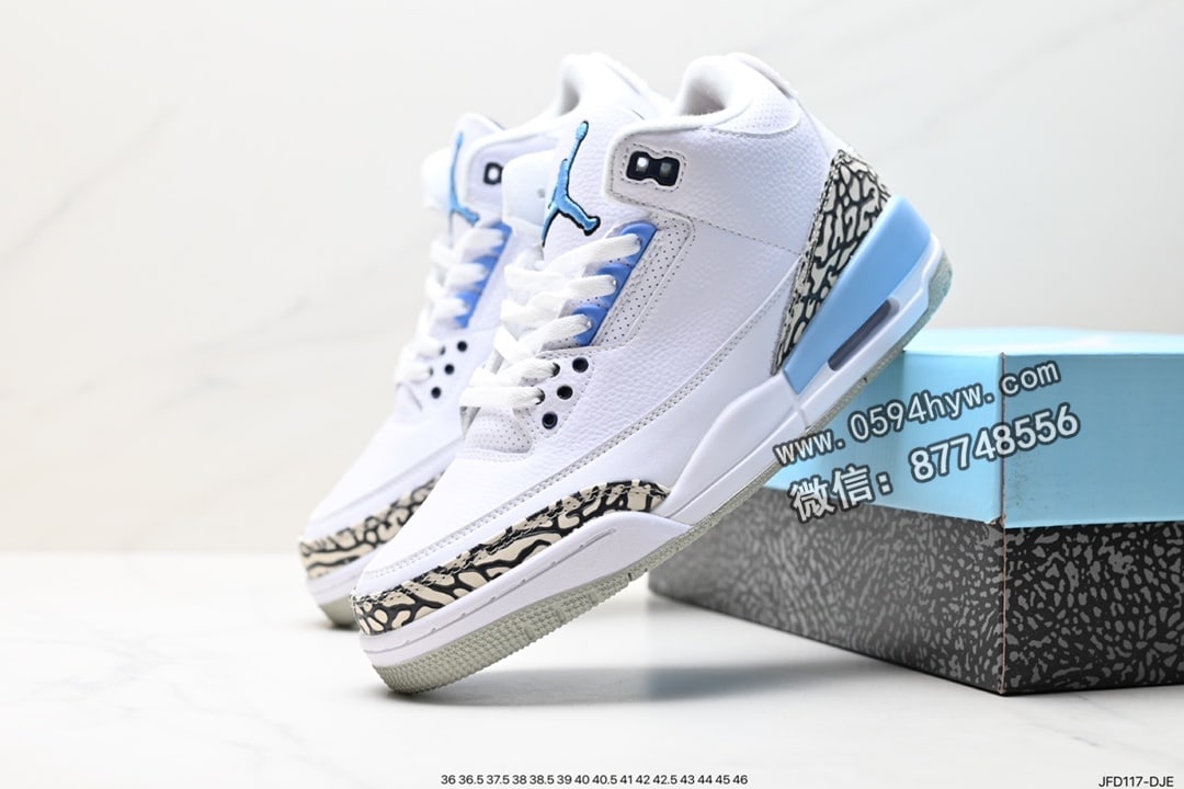 篮球鞋, 乔丹篮球鞋, Triple White, Jordan, AJ3, Air Jordan 3 Retro, Air Jordan 3, Air Jordan - Air Jordan 3 Retro Triple White AJ3 乔丹3代 aj3 乔3 白灰棕 乔丹篮球鞋系列 货号：DA3595-100 ID:JFD117-DJE