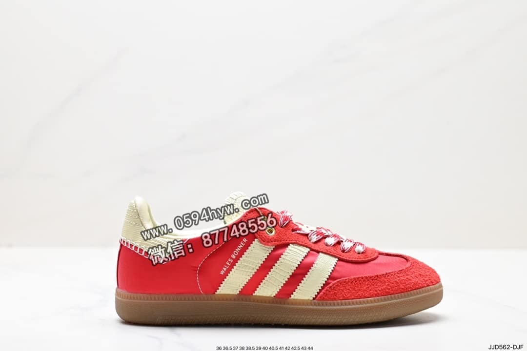 阿迪达斯 Wales Bonner x A Didas Originals Samba 桑巴舞系列鞋货号：GY4344