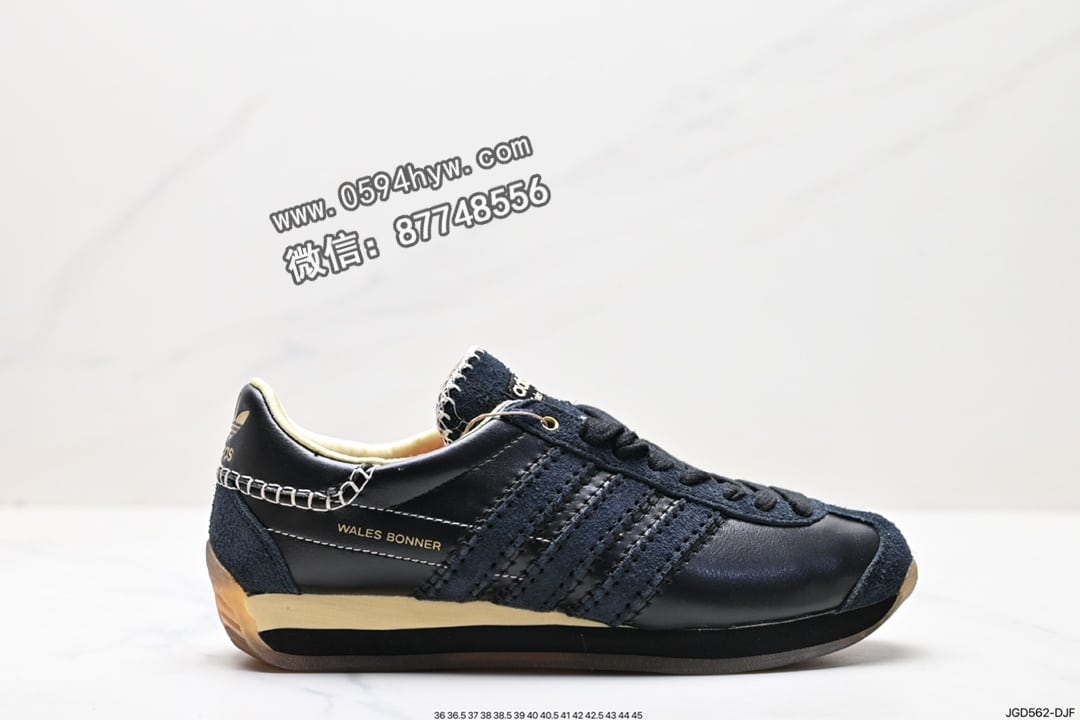 阿迪达斯 Adidas WB Country 生胶底 鞋型气质修身 鞋面采用锦纶和绒面革 灵感源自70年代 country跑鞋设计 货号：GY1702 尺码:36-45 ID:JGD562-DJF