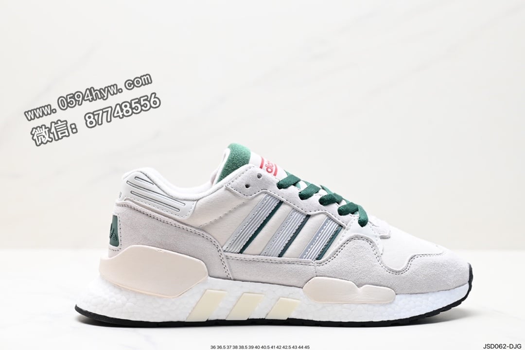 阿迪达斯 ZX930 x EQT Never MAdidas Pack 麂皮 黑灰配色 麂皮拼接打造鞋面 大底 Boost 科技 货号：G27115 尺码:36-45 ID:JSD062-DJG