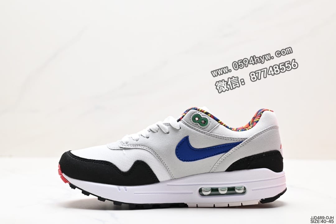 Swoosh, Nike Air Max 1, Nike Air Max, Nike Air, NIKE, Air Max 1, Air Max - Nike Air Max 1 气垫系列 鞋子类型鞋身材质均选择皮革、织物、麂皮 多种材质 全新配色 货号：AH8145-109 尺码:40-45 ID:JJD489-DJH