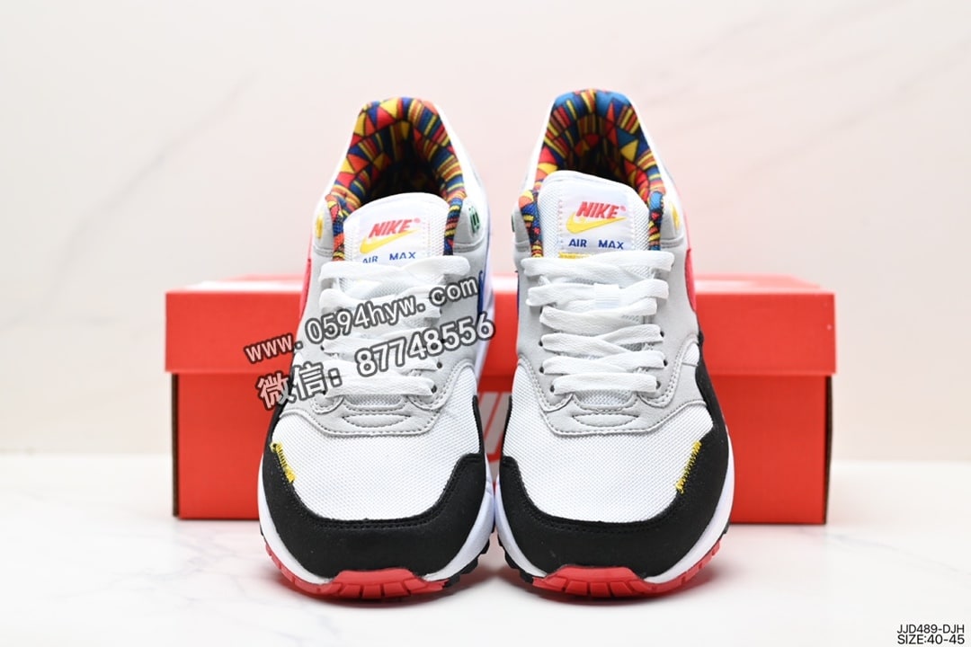 Swoosh, Nike Air Max 1, Nike Air Max, Nike Air, NIKE, Air Max 1, Air Max - Nike Air Max 1 气垫系列 鞋子类型鞋身材质均选择皮革、织物、麂皮 多种材质 全新配色 货号：AH8145-109 尺码:40-45 ID:JJD489-DJH