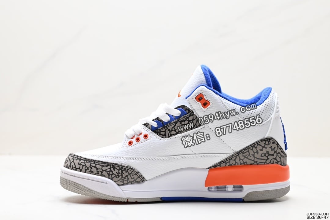 耐克, 篮球鞋, RO, Knicks, Jordan, Air Jordan 3 Retro, Air Jordan 3, Air Jordan - 耐克 Air Jordan 3 Retro "Knicks" 中帮篮球鞋 货号：DN3707-100