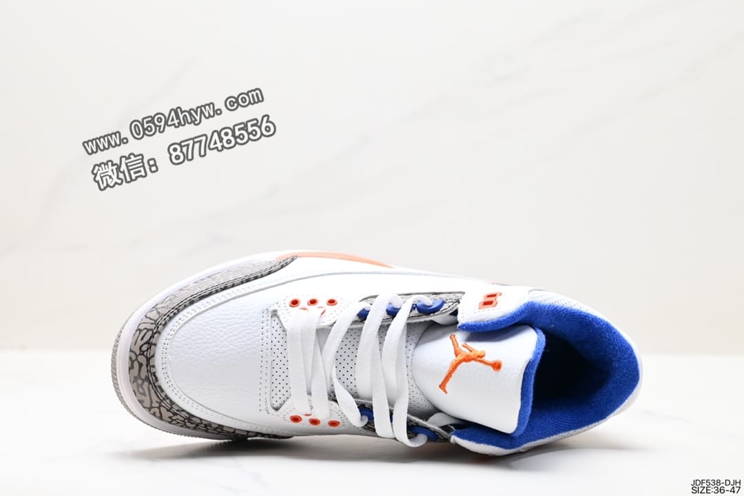 耐克, 篮球鞋, RO, Knicks, Jordan, Air Jordan 3 Retro, Air Jordan 3, Air Jordan - 耐克 Air Jordan 3 Retro "Knicks" 中帮篮球鞋 货号：DN3707-100