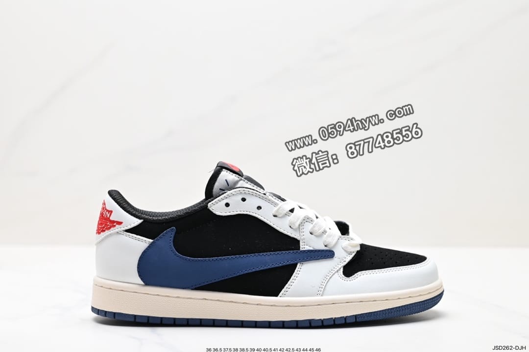 NIKE Air Jordan 1 Low OG SP Travis Scott x Fragment Design “Black/Green Toe” 鞋面材质：荔枝纹头层皮革 饰片：后跟尾镭射3M反光 孔及缜密中底：注胶  拉帮工艺：中底  内置气垫：有  大底：耐磨橡胶  联名：Travis Scott x Fragment Design 低帮篮球鞋
货号：DM7866-713
尺码：36-46
ID：JSD262-DJH