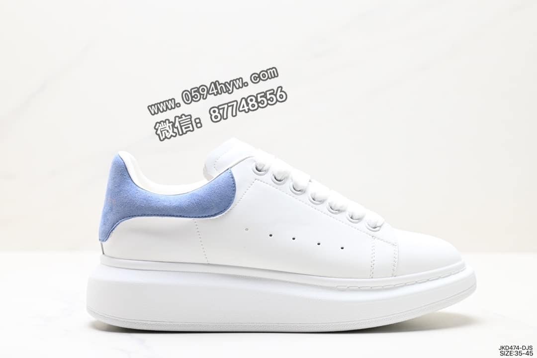 Alexander McQueen 亚历山大·麦昆 Sole Leather Sneakers 低帮厚底休闲运动小白鞋 ID:JKD474-DJS