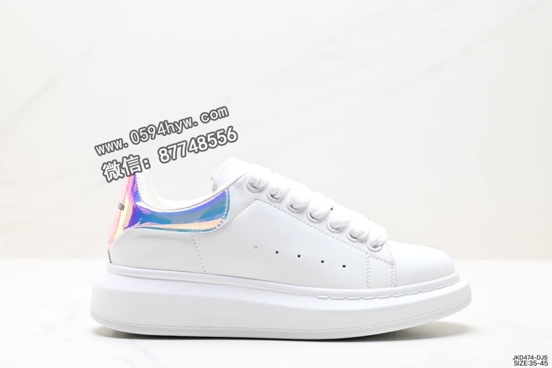 Alexander McQueen 亚历山大·麦昆 Sole Leather Sneakers 低帮 厚底 休闲运动 小白鞋 货号：JKD474-DJS